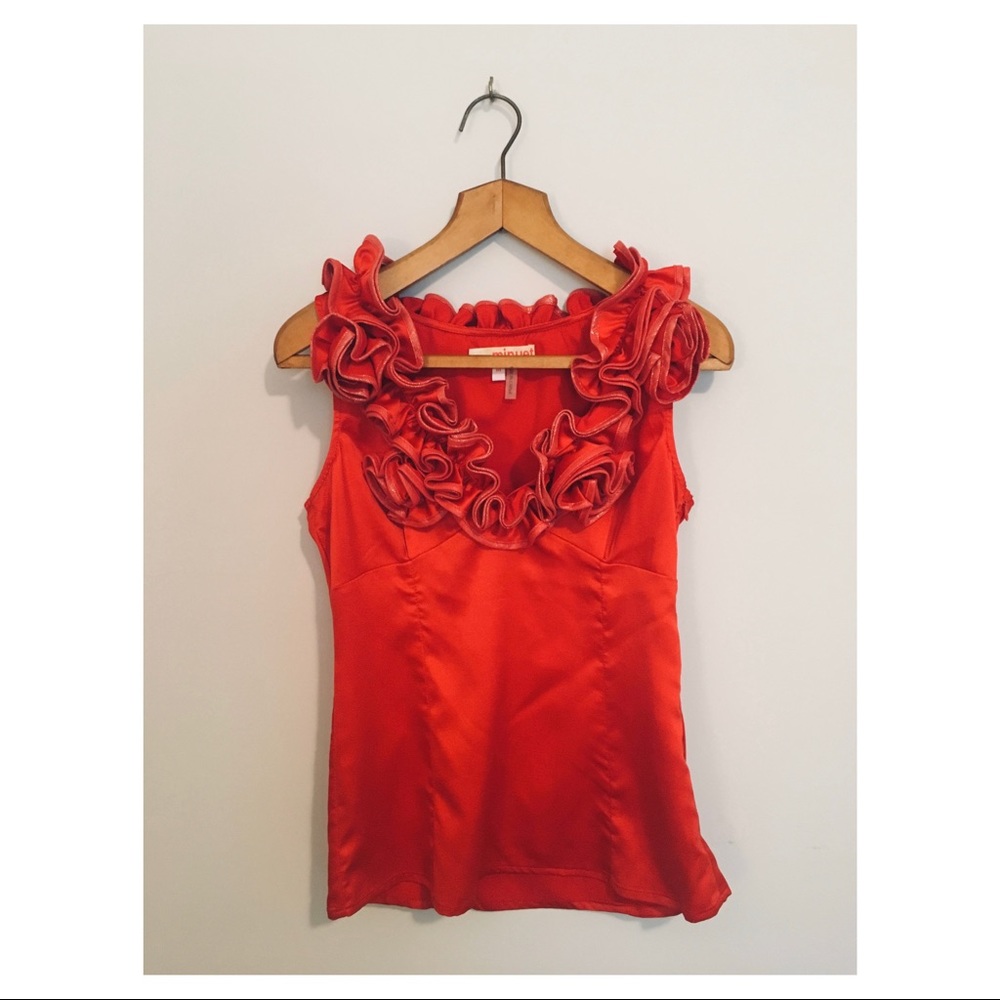 Bright and Flirty Red Top